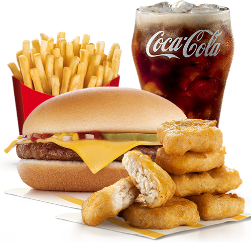 Imagen de Combo Mediano Hamburguesa con Queso (Incluye McNuggets x6)