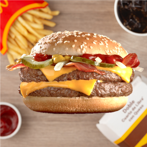 Imagen de Combo mediano Doble Cuarto Libra Bacon