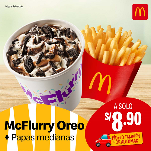 Imagen de Papa mediana + McFlurry Oreo