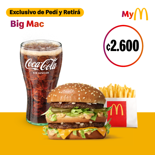 Imagen de Big Mac®, McPapas® Pequeñas y Bebida pequeña